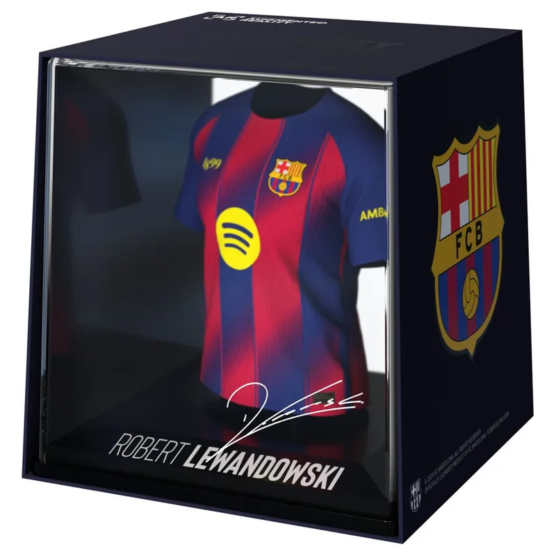 Figura Mini Camiseta Lewandowski FC Barcelona
