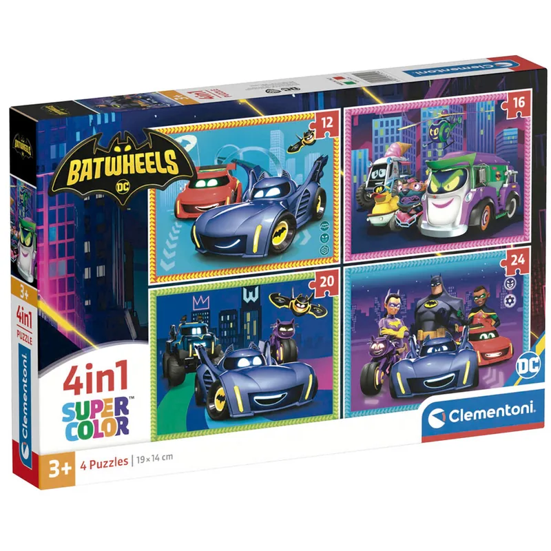 Puzzle Batwheels DC Comics 12+16+20+24pzs