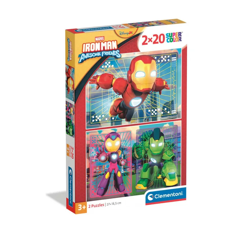 Puzzle Iron Man y Su Superequipo Marvel 2x20pzs