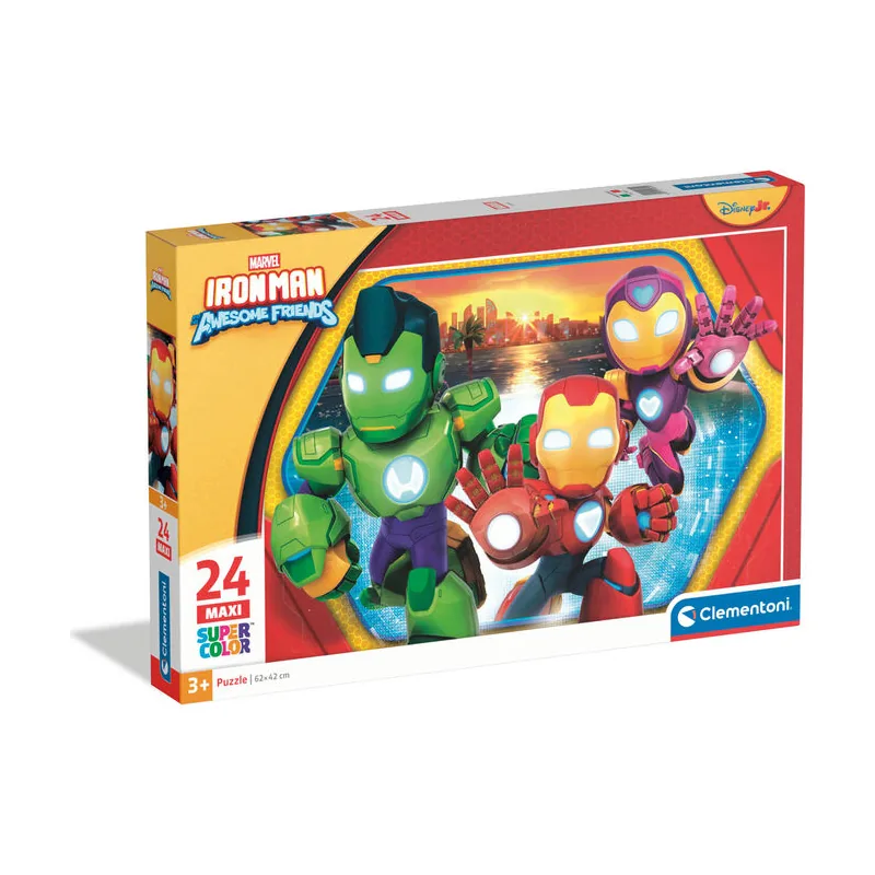 Puzzle Maxi Iron Man y Su Superequipo Marvel 24pzs