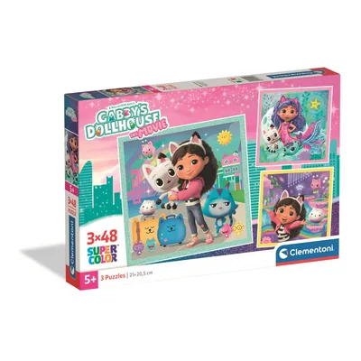 Puzzle La Casa de Muñecas de Gabby 3x48pzs