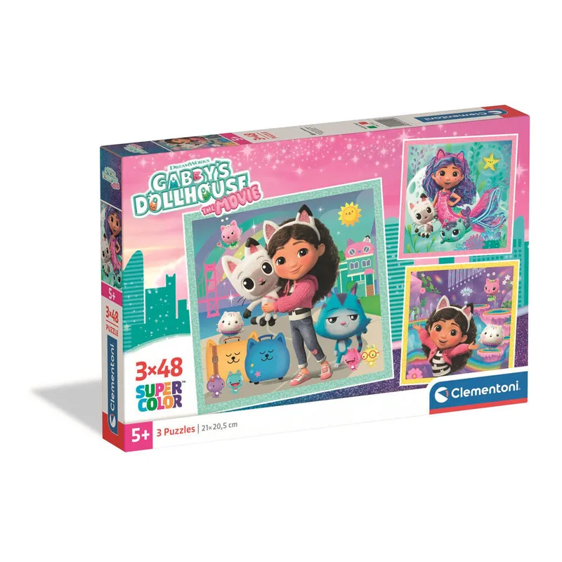 Puzzle La Casa de Muñecas de Gabby 3x48pzs