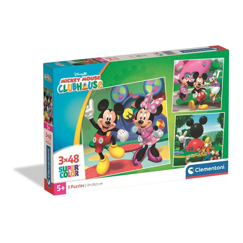 Puzzle Mickey Disney Mouse Club House 3x48pzs