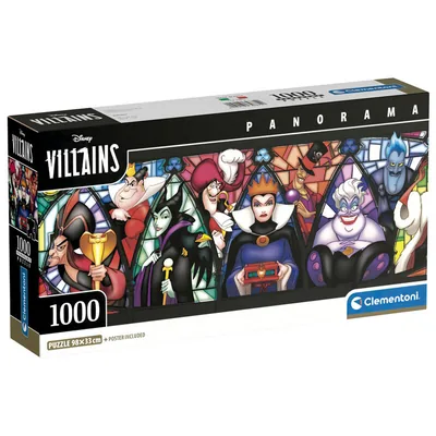 Puzzle panorama Villanas Disney 1000pzs