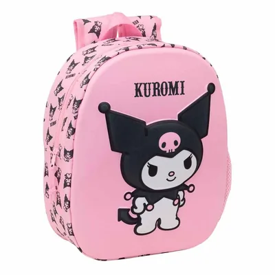 Mochila 3D Kuromi Hello Kitty 33cm
