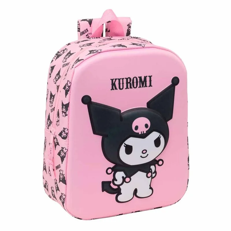 Mochila 3D Kuromi Hello Kitty 27cm