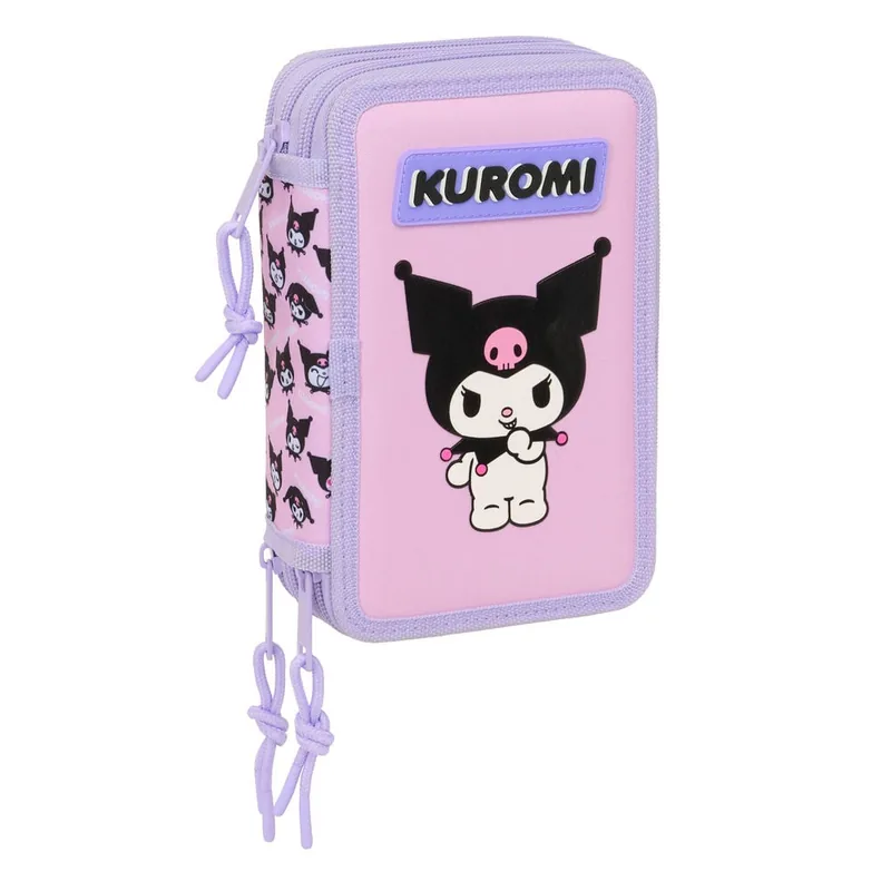 Portatodo Kuromi Hello Kitty triple 37pzs