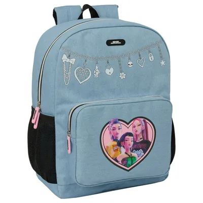 Mochila Huntrix Kpop Demon Hunters 43cm adaptable