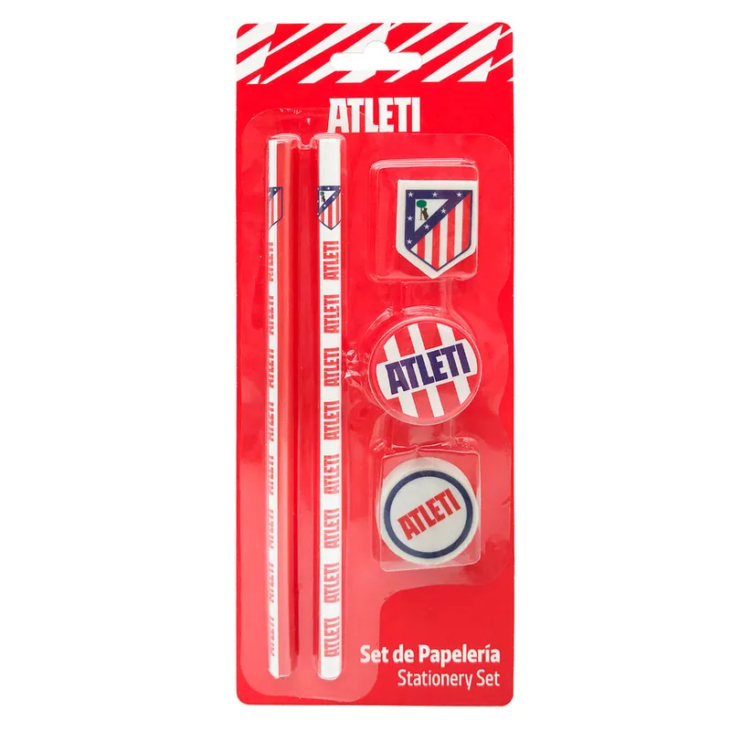 Blister papeleria Atletico de Madrid 5pzs