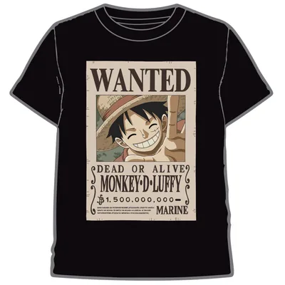 Camiseta Wanted Luffy One Piece adulto