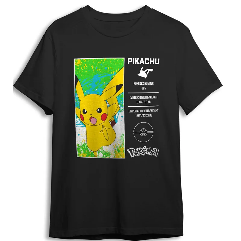 Camiseta Pikachu Pokemon infantil