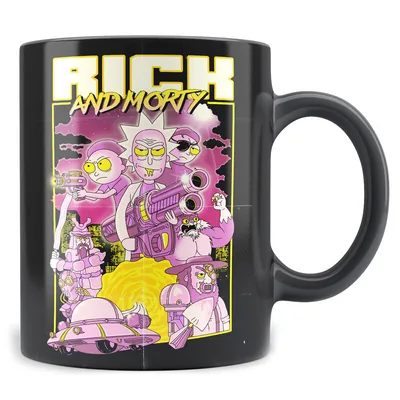 Taza Retro Poster Rick and Morty
