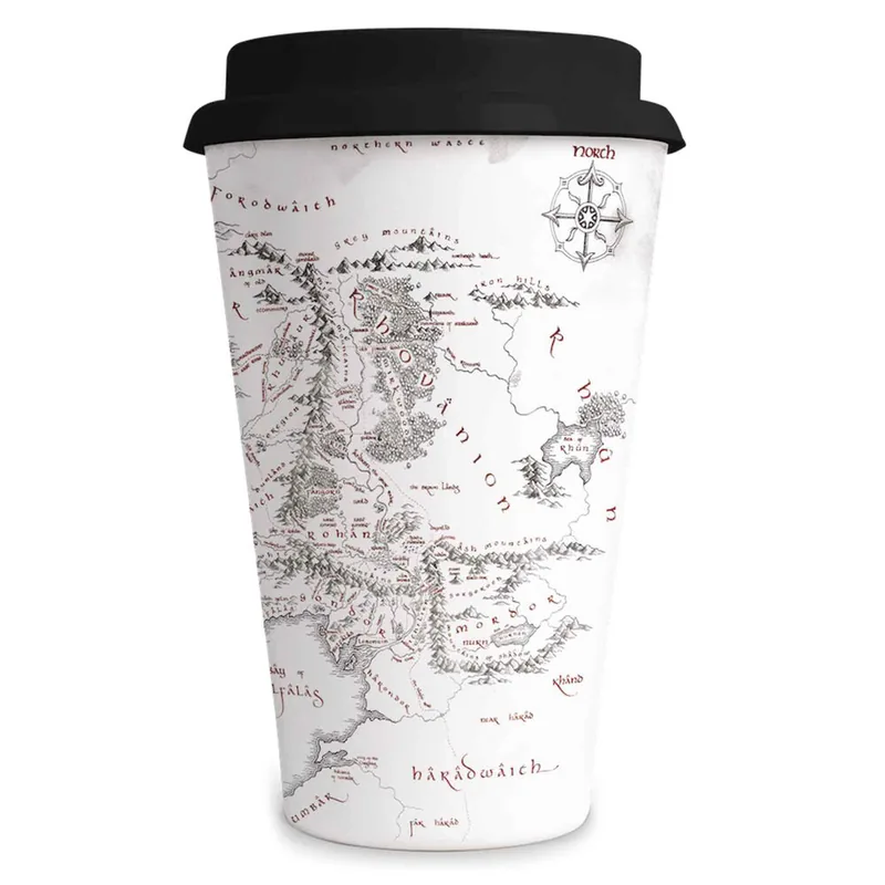 Taza viaje Mapa Tierra Media El Señor de los Anillos