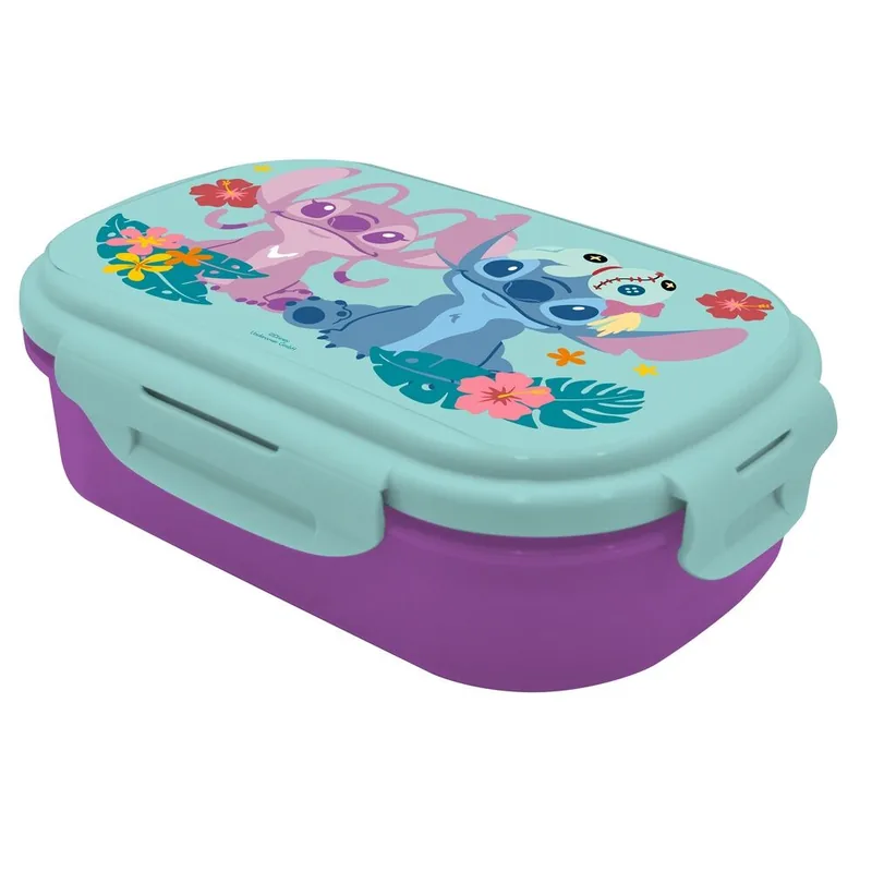 Sandwichera + Cubierto Stitch Disney