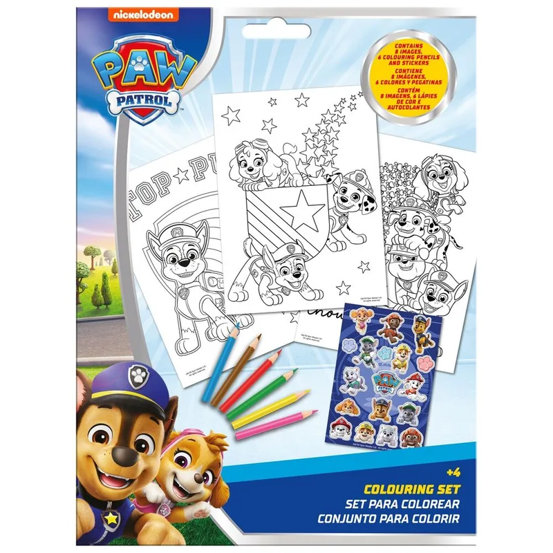 Set Colorear pegatinas Patrulla Canina Paw Patrol