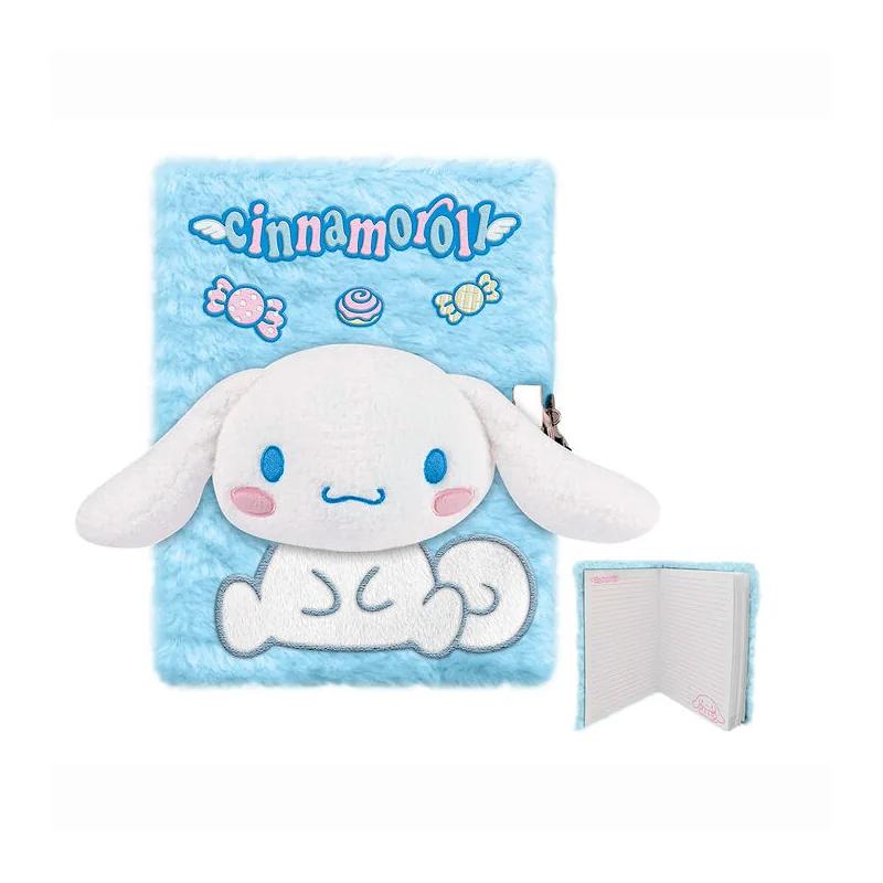 Cuaderno peluche A5 Cinnamoroll Hello Kitty