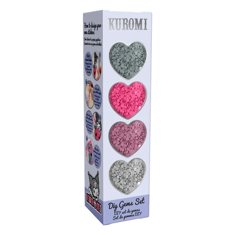 Crea tus pegatinas con gemas Kuromi Hello Kitty