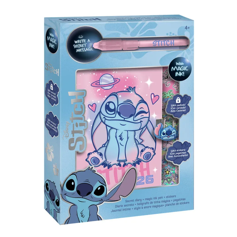 Diario + boligrafo magico Stitch Disney