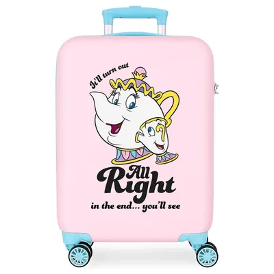 Maleta trolley ABS All Right Chip La Bella y la Bestia Disney 55cm