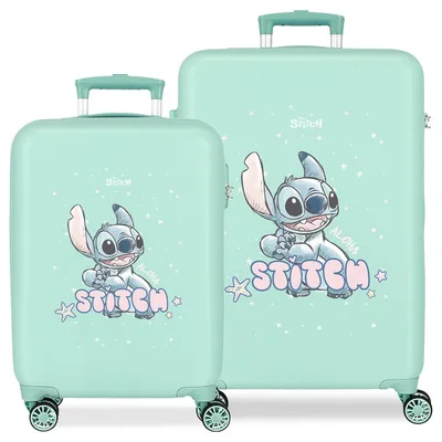 Set 2 maletas trolley ABS Lovely Stitch Disney 55/65cm