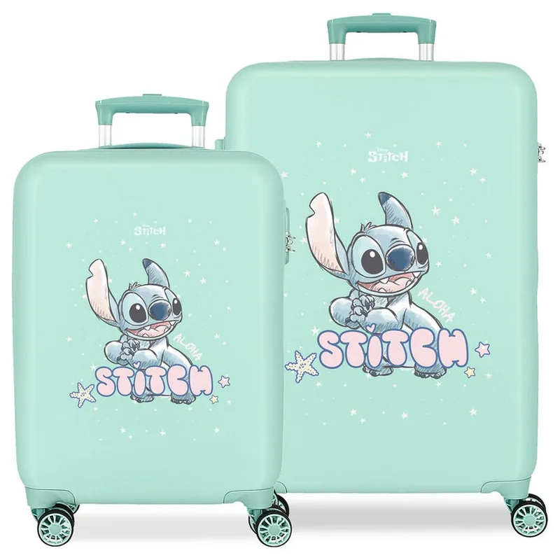 Set 2 maletas trolley ABS Lovely Stitch Disney 55/65cm