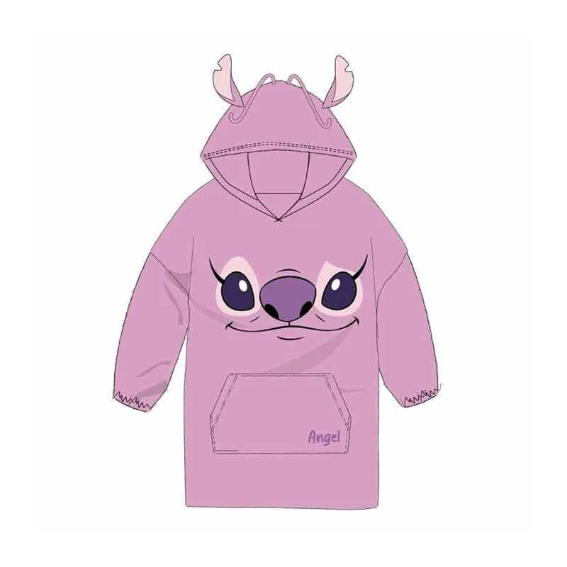 Bata sudadera oversize Angel Stitch Disney infantil