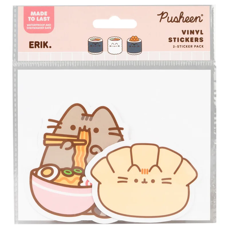 Set 2 pegatinas vinilo Sushi Roll Pusheen