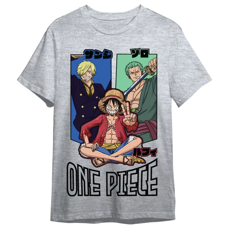 Camiseta Monkey D. Luffy, Roronoa Zoro & Sanji One Piece adulto