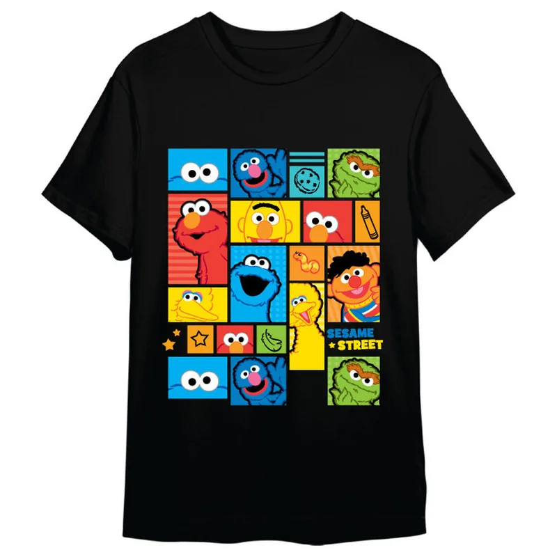 Camiseta Personajes Barrio Sesamo adulto