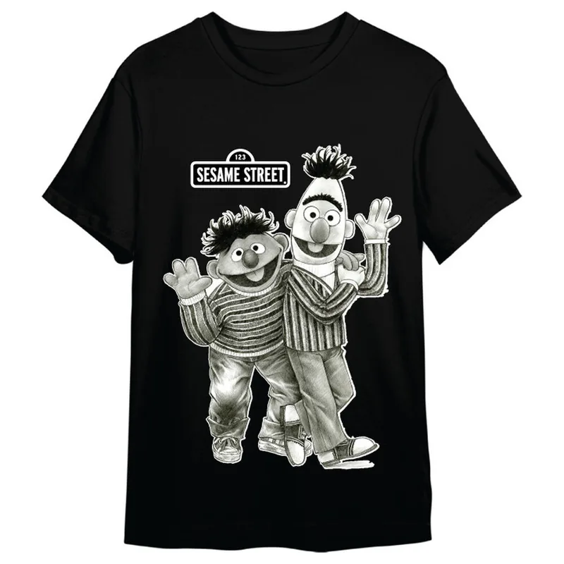 Camiseta Epi y Blas Barrio Sesamo adulto