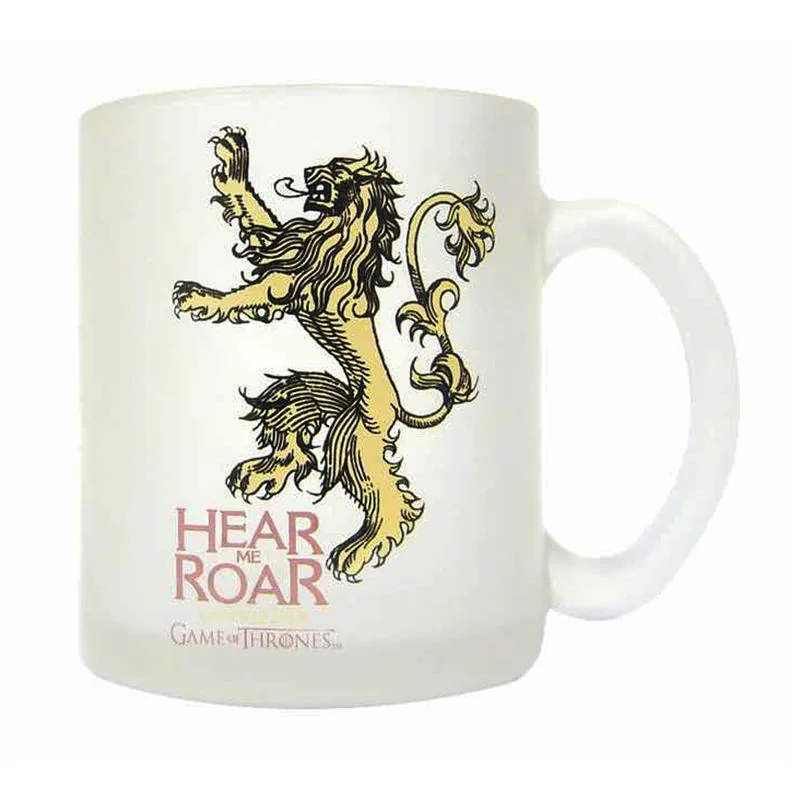 Taza vidrio translucida Lannister Juego de Tronos