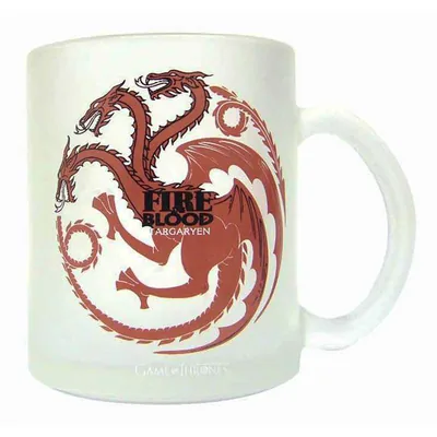 Taza vidrio translucida Targaryen Juego de Tronos