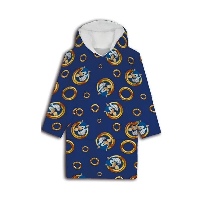 Bata sudadera oversize Sonic the Hedgehog coral infantil