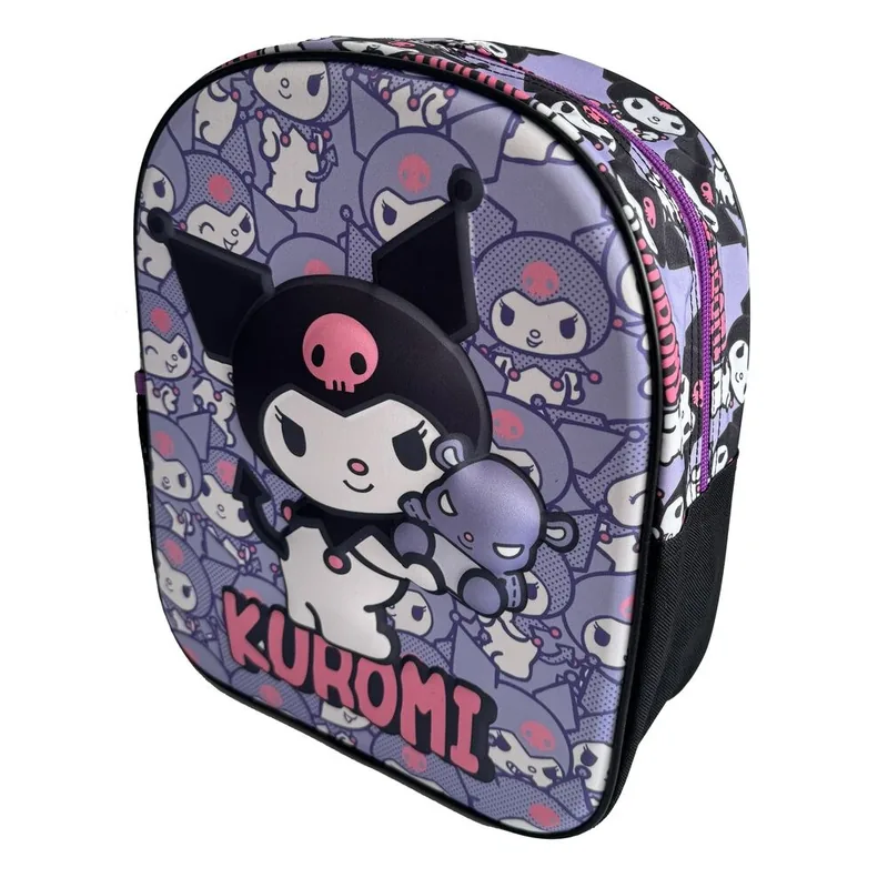 Mochila 3D Kuromi Hello Kitty 29cm