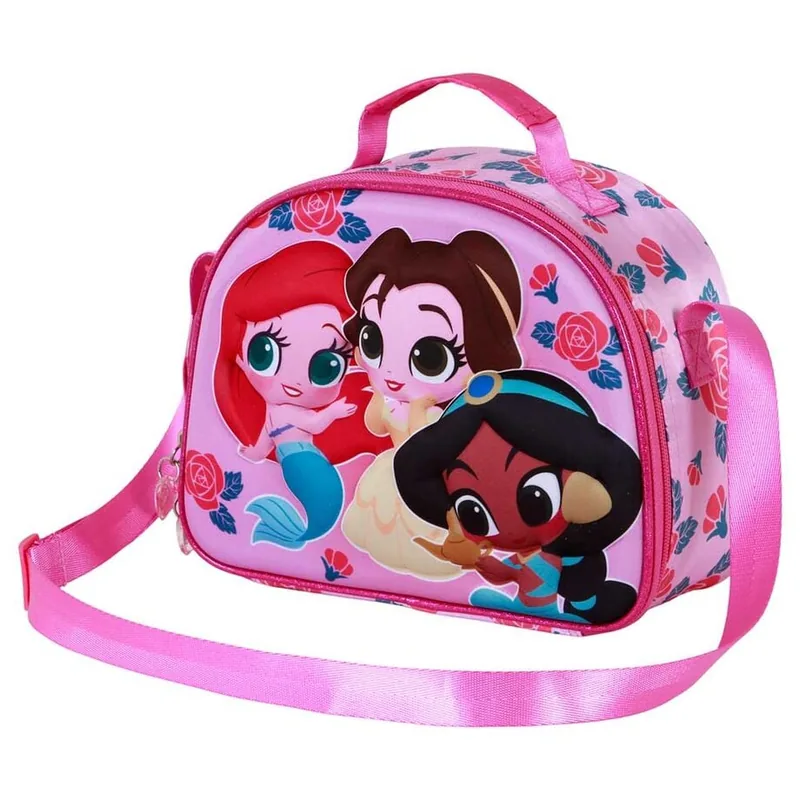 Bolsa portameriendas 3D Flowers Princesas Disney