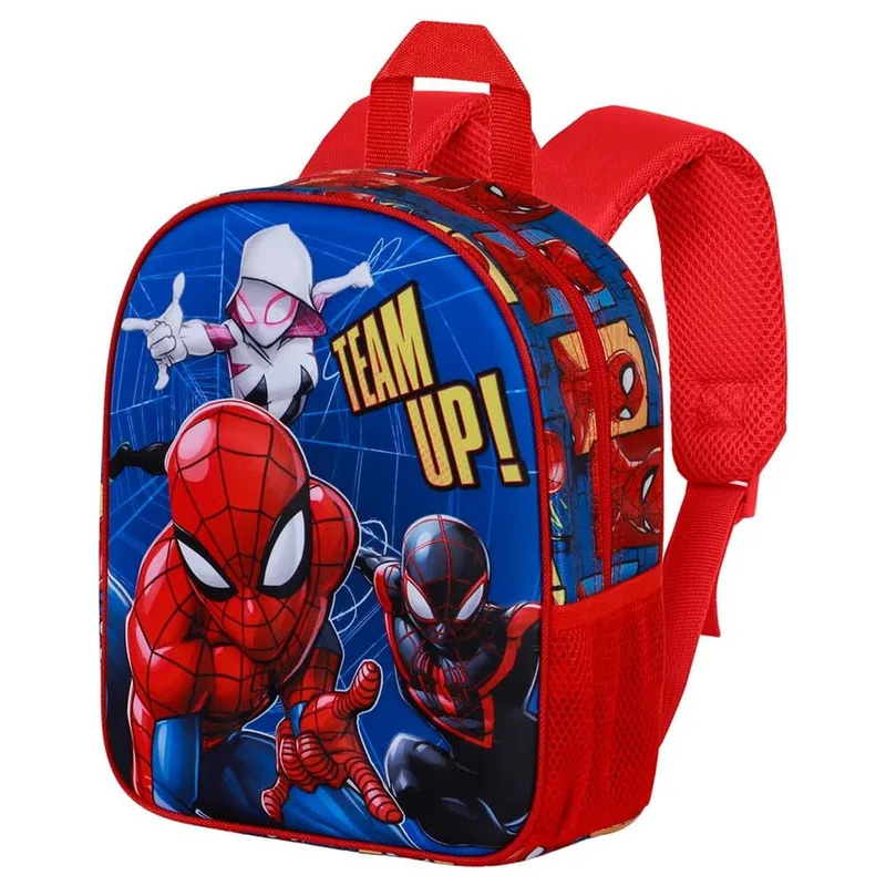 Mochila 3D Best Team Spiderman Marvel 30cm