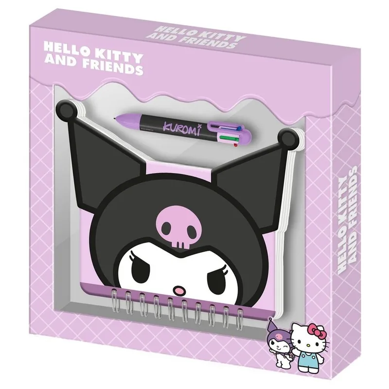 Diario + Boligrafo Kuromi Hello Kitty and Friends
