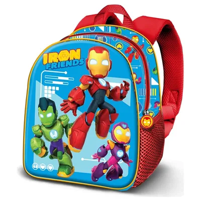 Mochila 3D Tech Iron Man Friends Marvel 31cm