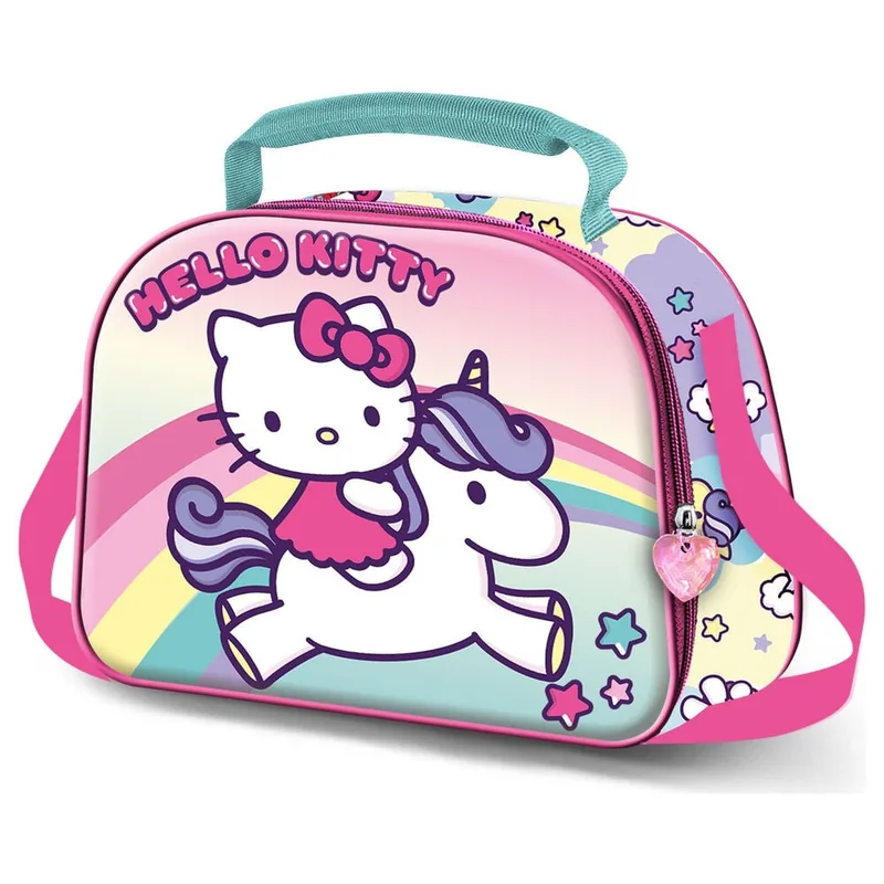 Bolsa portameriendas 3D Unicorn Hello Kitty