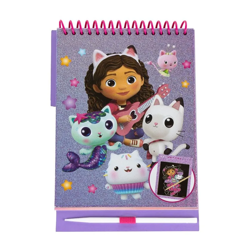 Set papeleria scratch La Casa de Muñecas de Gabby