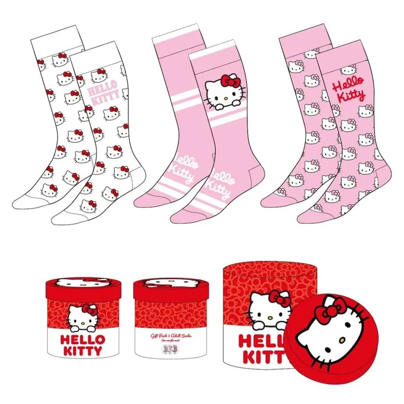 Set 3 calcetines Hello Kitty adulto