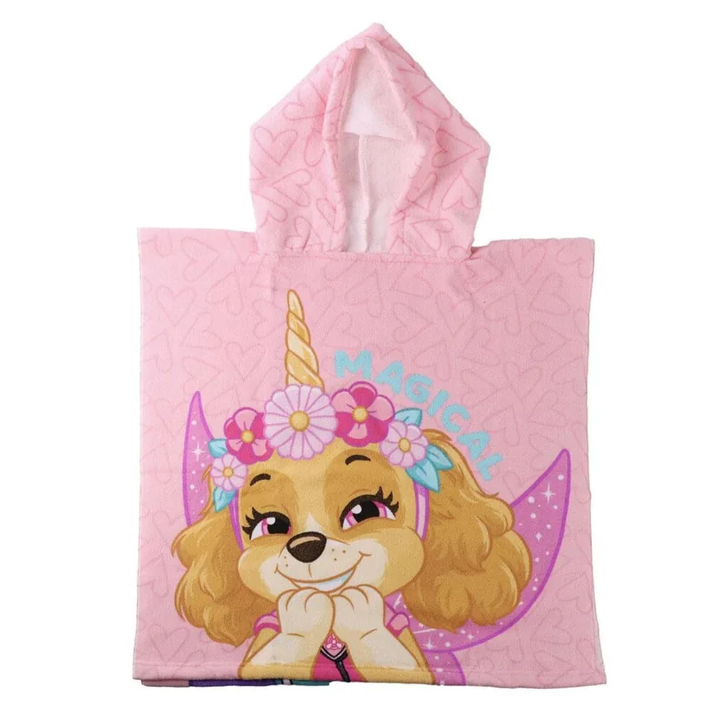 Poncho toalla Patrulla Canina Paw Patrol microfibra