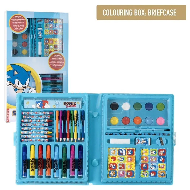 Estuche papeleria coloreable Sonic the Hedgehog