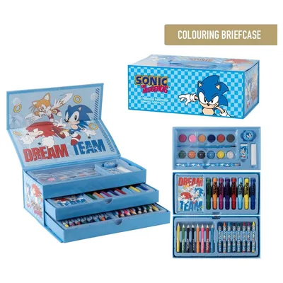 Maletin papeleria coloreable Sonic the Hedgehog