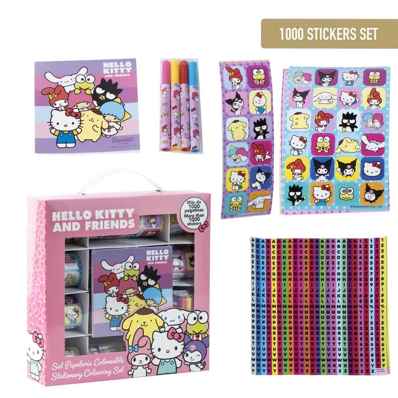 Blister pegatinas Hello Kitty and Friends 1000pzs