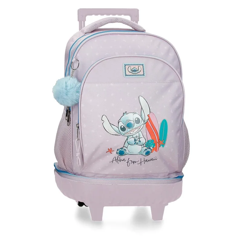 Trolley compact From Hawaii Stitch Disney extraible 43cm