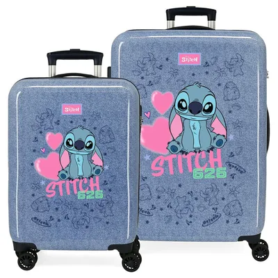 Set 2 maletas trolley Hearts Stitch Disney 55/65cm