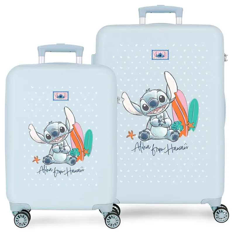 Set 2 maletas trolley ABS From Hawai Stitch Disney 55/65cm
