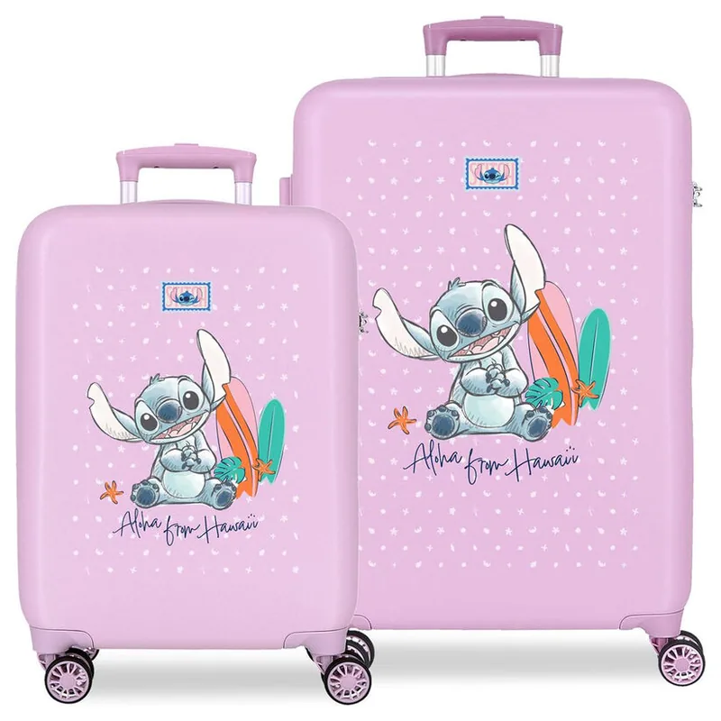 Set 2 maletas trolley ABS From Hawai Stitch Disney 55/65cm