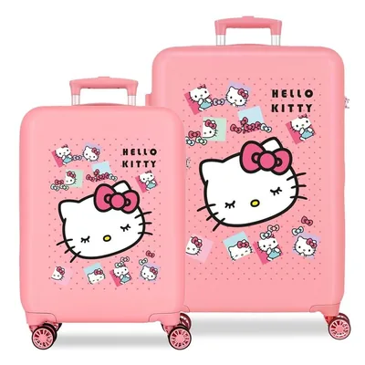 Set 2 maletas trolley ABS Bows Hello Kitty 55/65cm